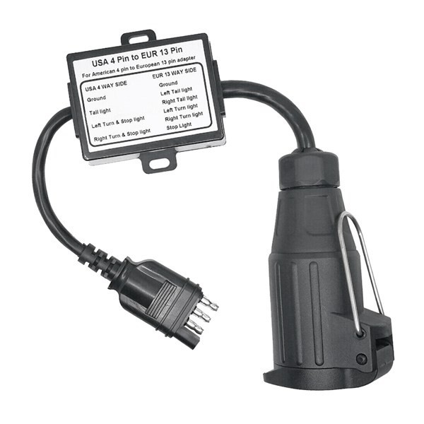 Union Lighting & Decor - TM8088B 欧州連合トレーラーライトデューティーコンバーター 米国4ピンから欧州連合13ピンへ