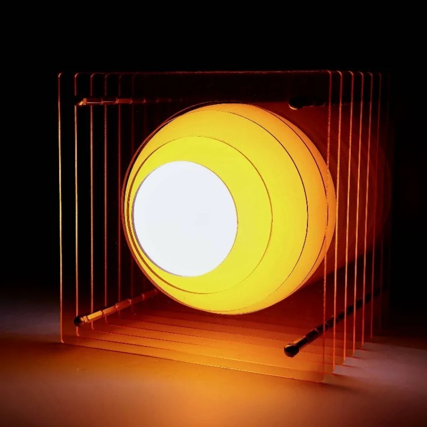 Lighting Decoration Ideas - DIY アクリル千層ランプムーンランプデスクトップ装飾中断雰囲気ライトルーム小道具家の装飾夜の光ギフト