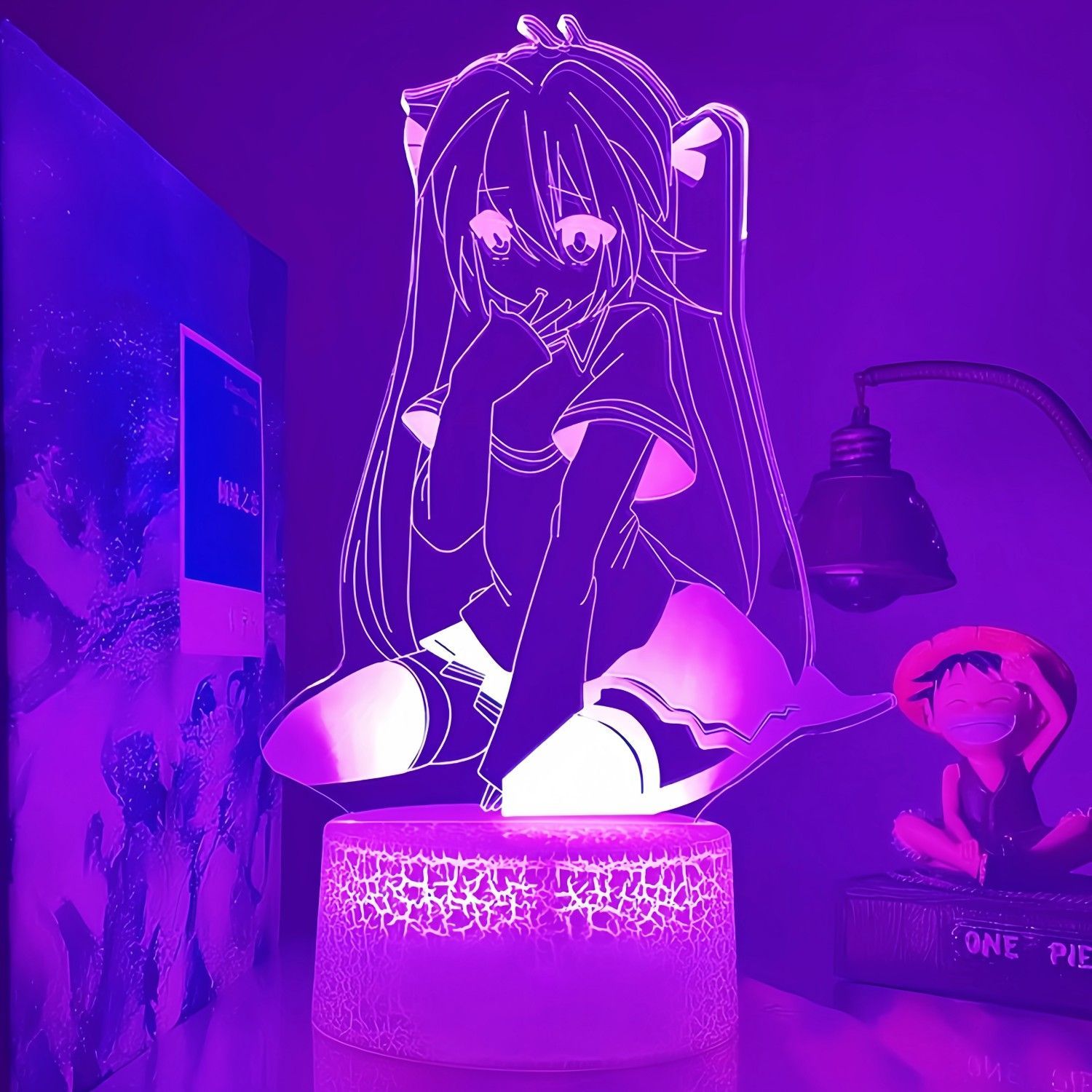 Lighting Decoration Ideas - アニメ周辺機器初音ミクフィギュア LED ナイトライト初音ミク置物ナイトライト装飾コレクションおもちゃギフト