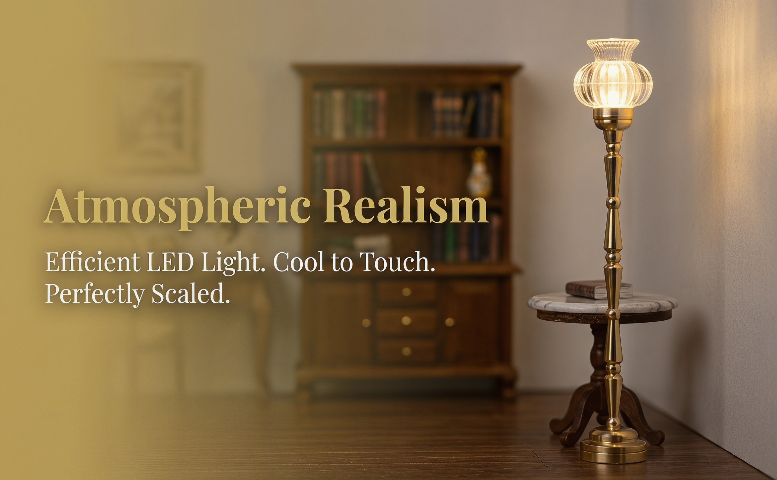 Lighting Decor House - 1/12スケールのミニチュアハウス用、リアルなデザインのLEDフロアランプ。リビングや寝室の装飾に最適。