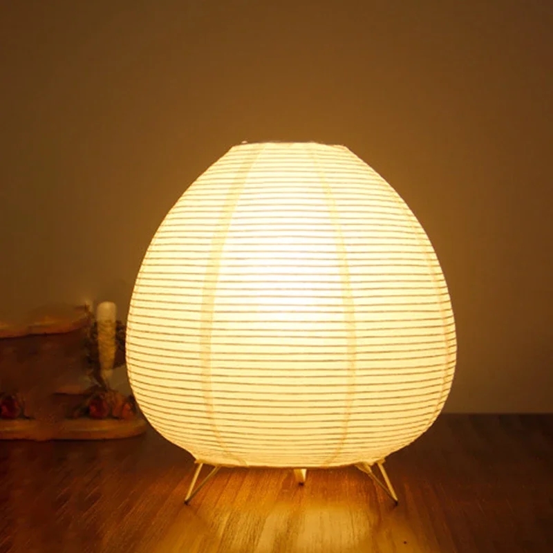 Floor Lamp Tripod - 日本のライスペーパーランタン Led テーブルランプリビングルームベッドルームベッドサイド研究ホテルホームステイアートクリエイティブ装飾三脚フロアランプ