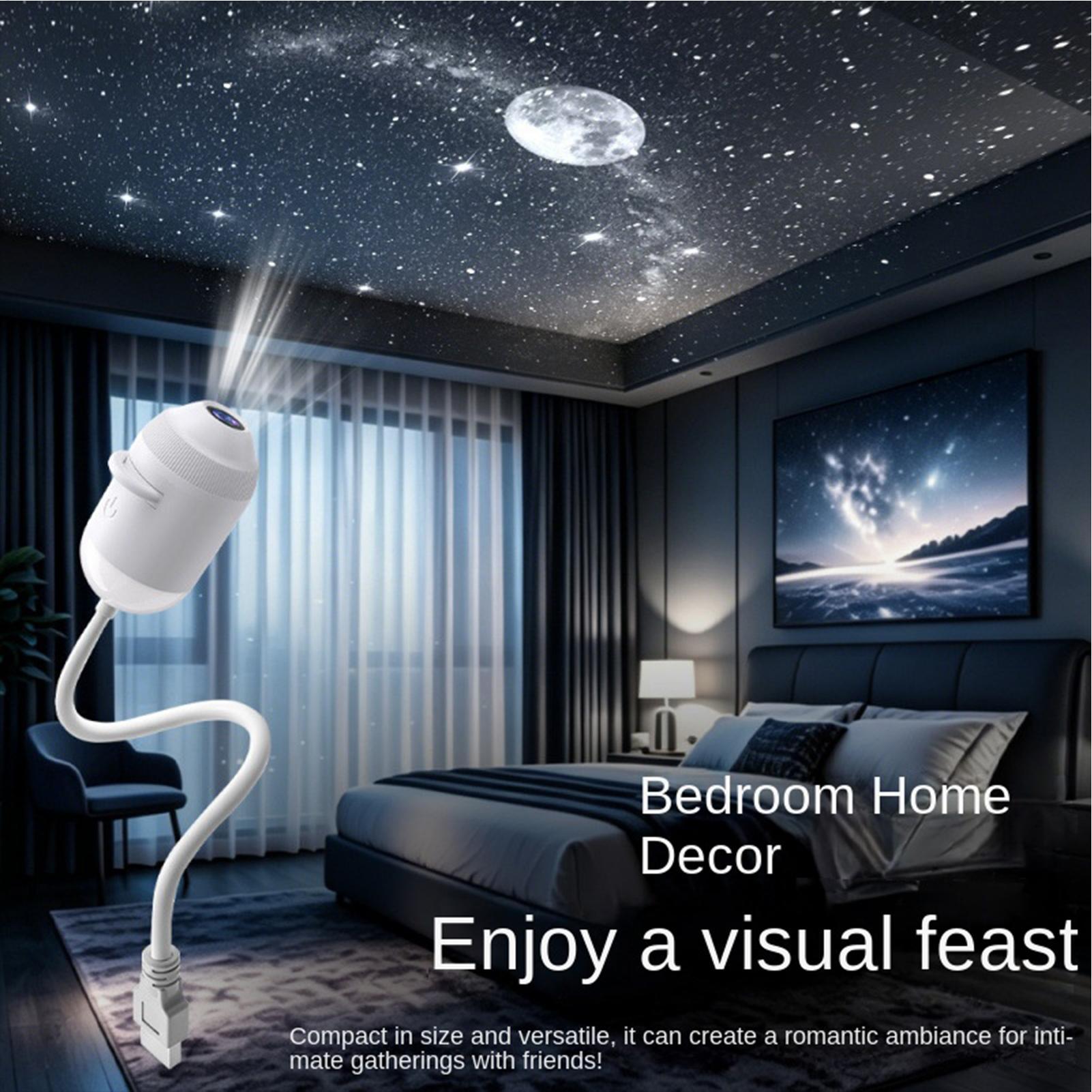 Star Projector Night - 24枚の投影スライド付き2in1ミニUSBギャラクシースタープロジェクターナイトライト、寝室の睡眠と装飾用星空アンビエントランプ
