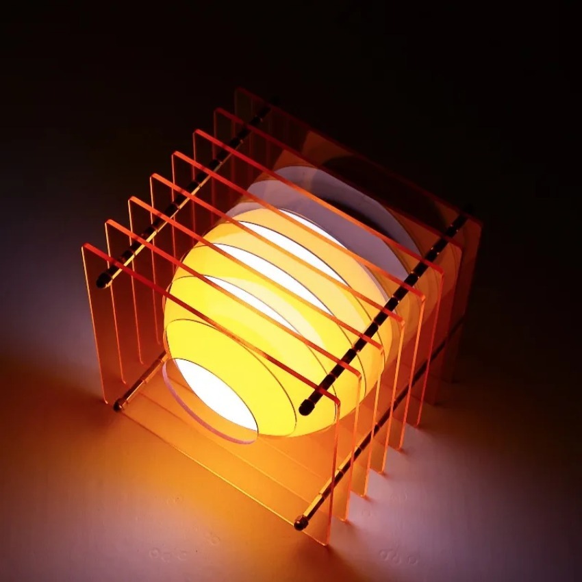 Lighting Decoration Ideas - DIY ムーンランプ アクリル千層ランプ デスクトップ装飾 吊り下げ式雰囲気ライト ルームデコレーション