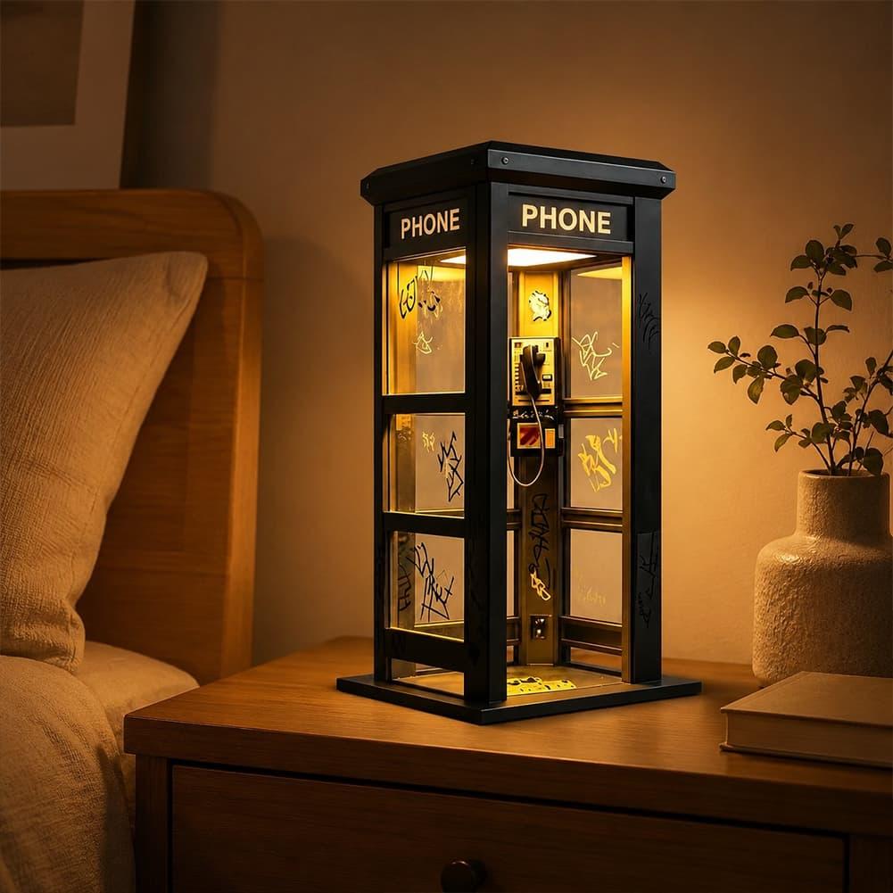 レトロな落書き電話ボックス型テーブルランプ ミニロンドン電話 - Lighting Decoration Ideas のレビューと価格
