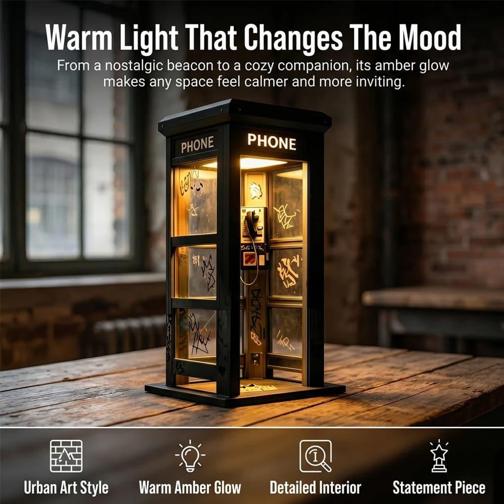 レトロな落書き電話ボックス型テーブルランプ ミニロンドン電話 - Lighting Decoration Ideas のレビューと価格
