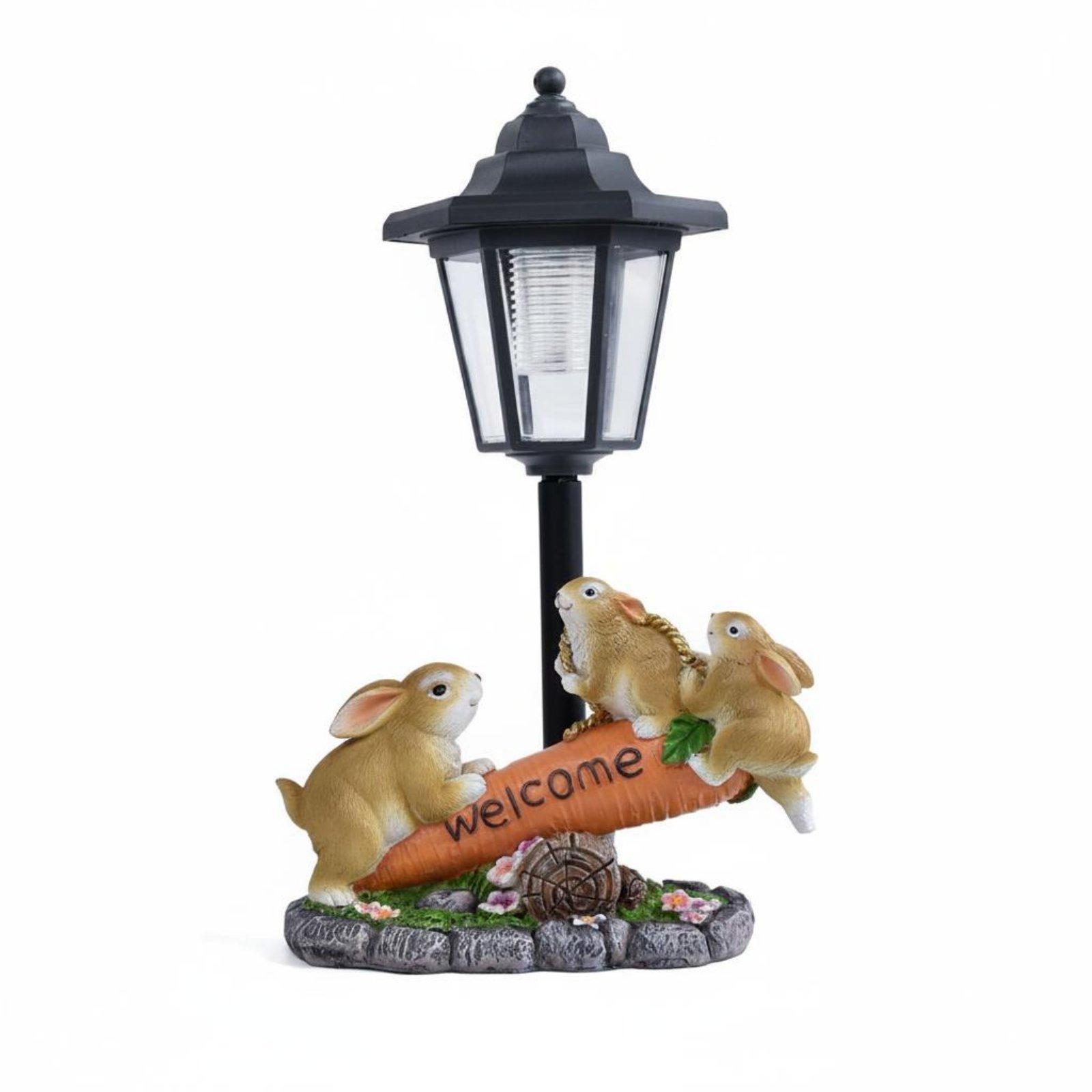 ソーラーウサギの像 装飾用ウサギ ソーラーライト 通路用ギフ - Lighting Decoration Ideas のレビューと価格