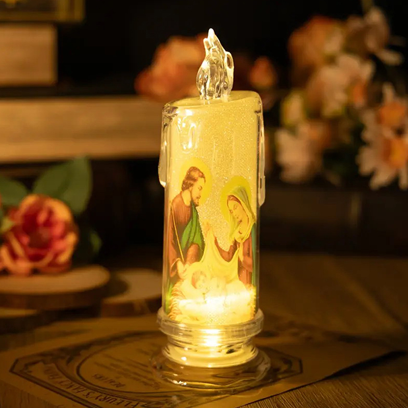 イエス・キリスト・聖母マリアLEDキャンドルランプ ロマンチ - Lighting Decoration Ideas のレビューと価格