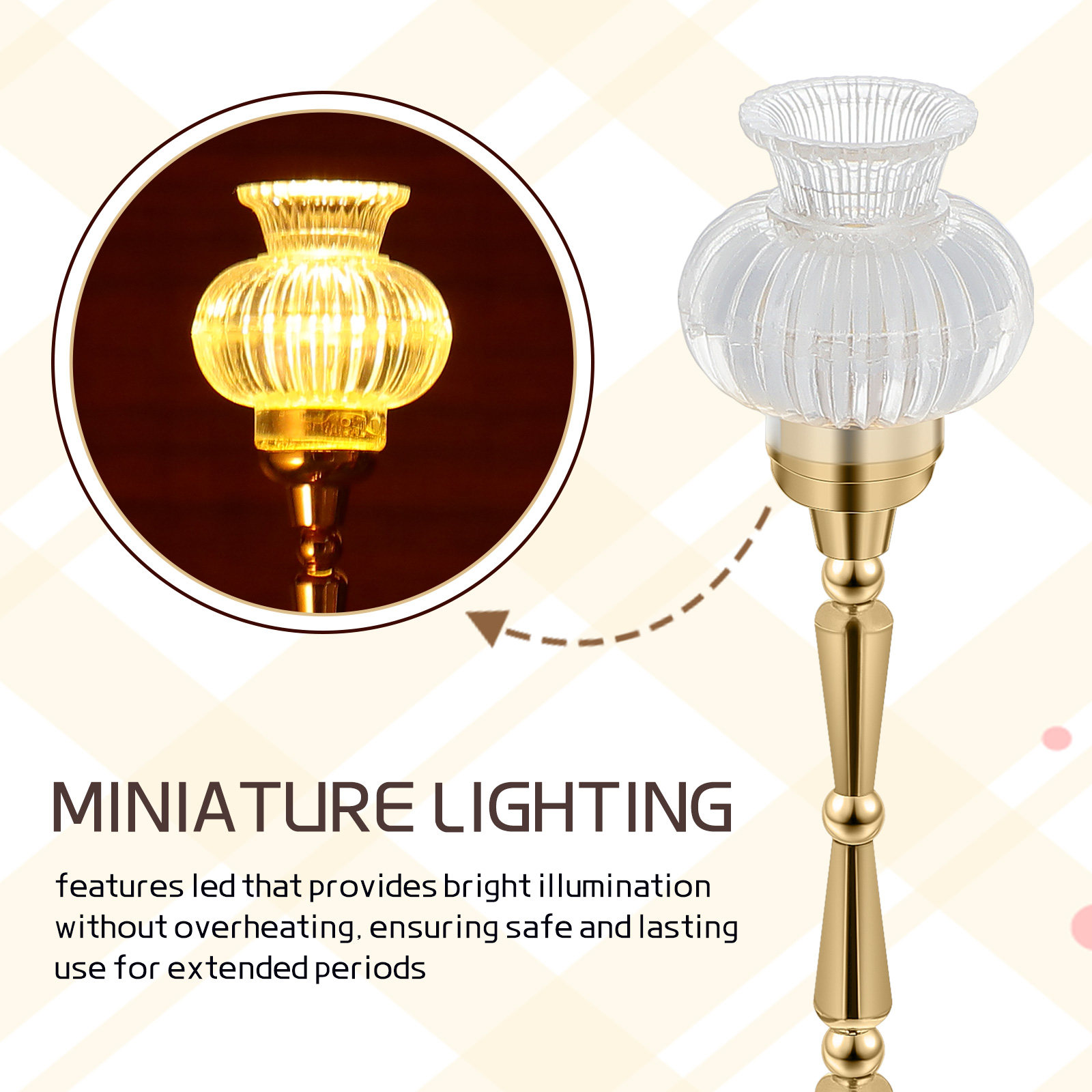 1/12スケールのミニチュアハウス用、リアルなデザインのLE - Lighting Decor House のレビューと価格