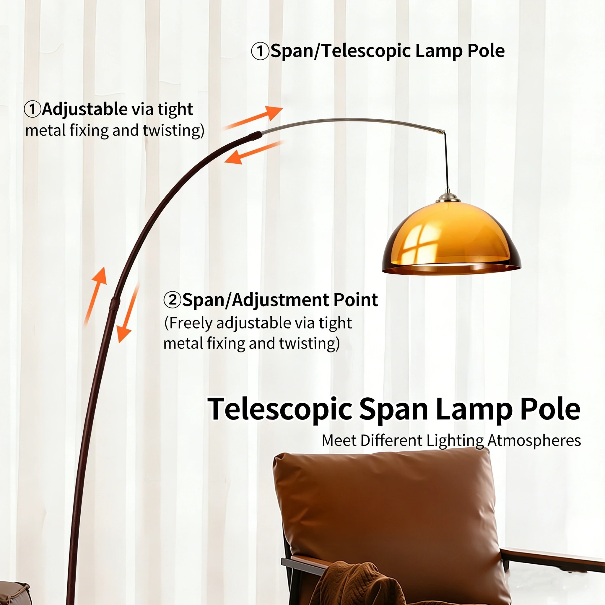 ヴィンテージアクリルランプシェードフロアランプモダンダークブ - Floor Lamp Tripod のレビューと価格
