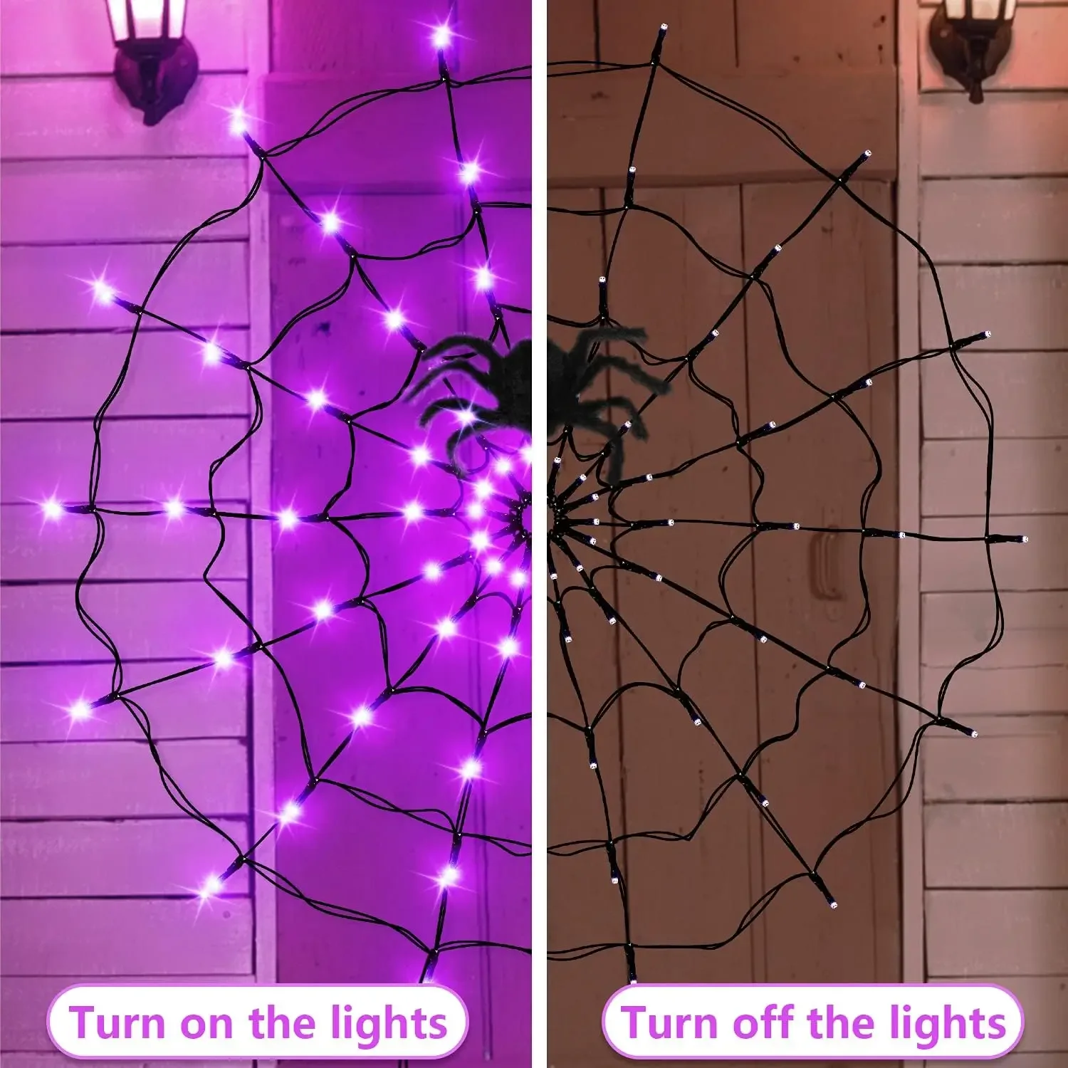 ハロウィン LED ストリングライト クモの巣 ゴーストフェ - Lighting Decor House のレビューと価格