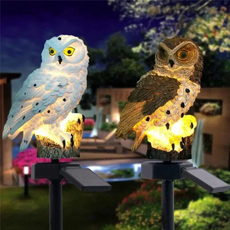 ソーラーフクロウ像ガーデンライトLED防水屋外装飾、庭やパテ - Lighting Decoration Ideas のレビューと価格