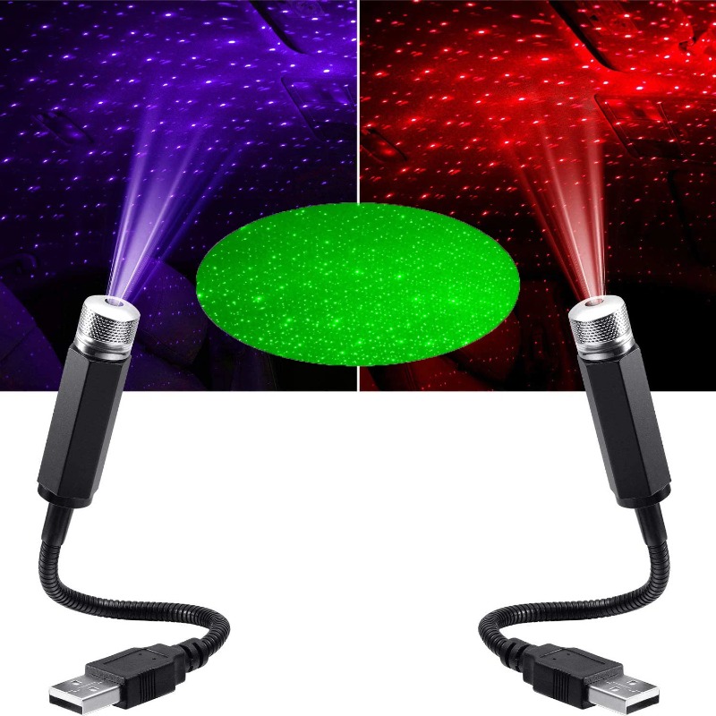 車内用ロマンチックLED星空ナイトライト、5V USB電源、 - Star Projector Night のレビューと価格