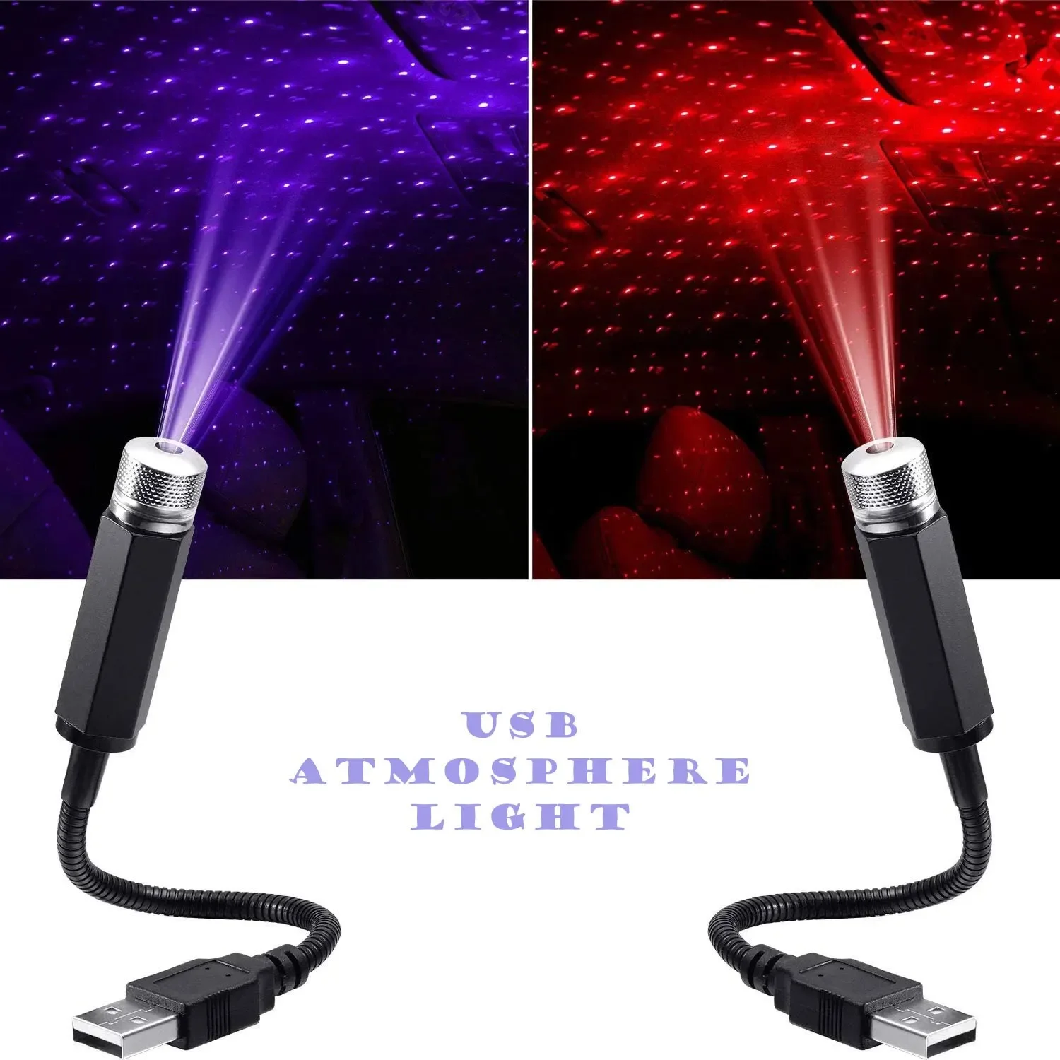 5V USBミニカーLED星空ナイトライト、車内天井装飾用ギ - Star Projector Night のレビューと価格