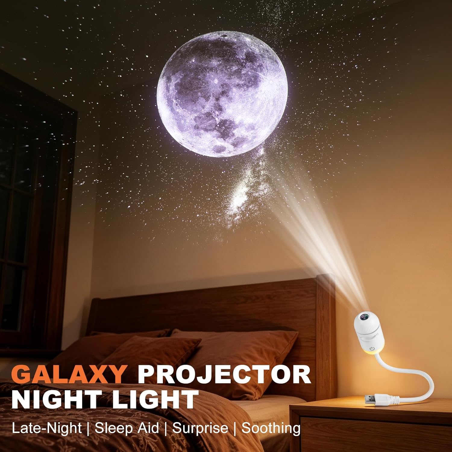 2-in-1 ミニギャラクシースタープロジェクターナイトライ - Star Projector Night のレビューと価格
