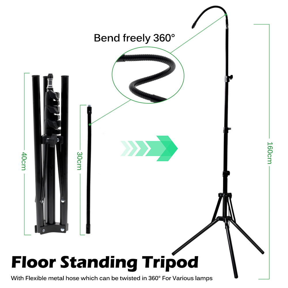 60〜160cmの調整可能な金属製フロア三脚,LED成長ラン - Floor Lamp Tripod のレビューと価格