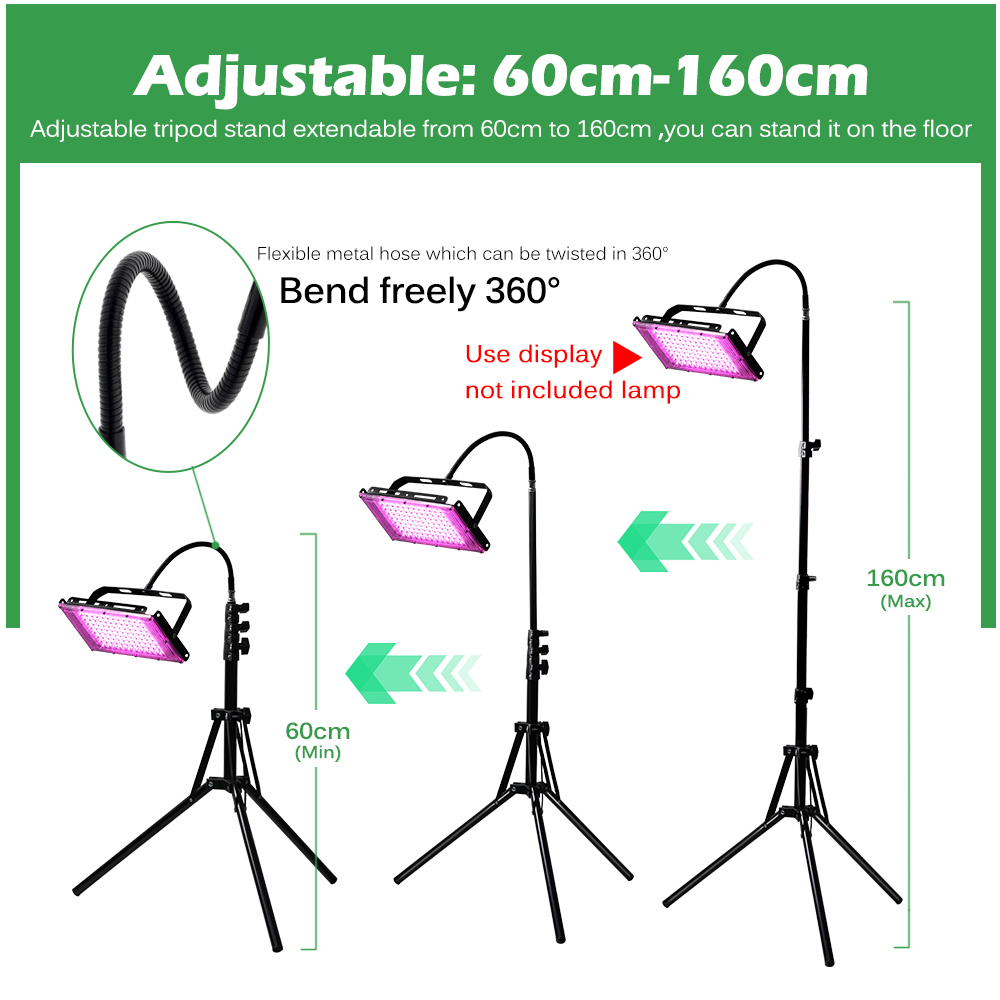 60〜160cmの調整可能な金属製フロア三脚,LED成長ラン - Floor Lamp Tripod のレビューと価格