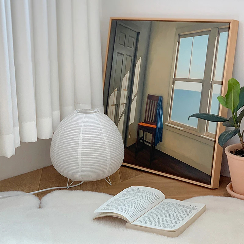 日本のライスペーパーランタン Led テーブルランプリビング - Floor Lamp Tripod のレビューと価格