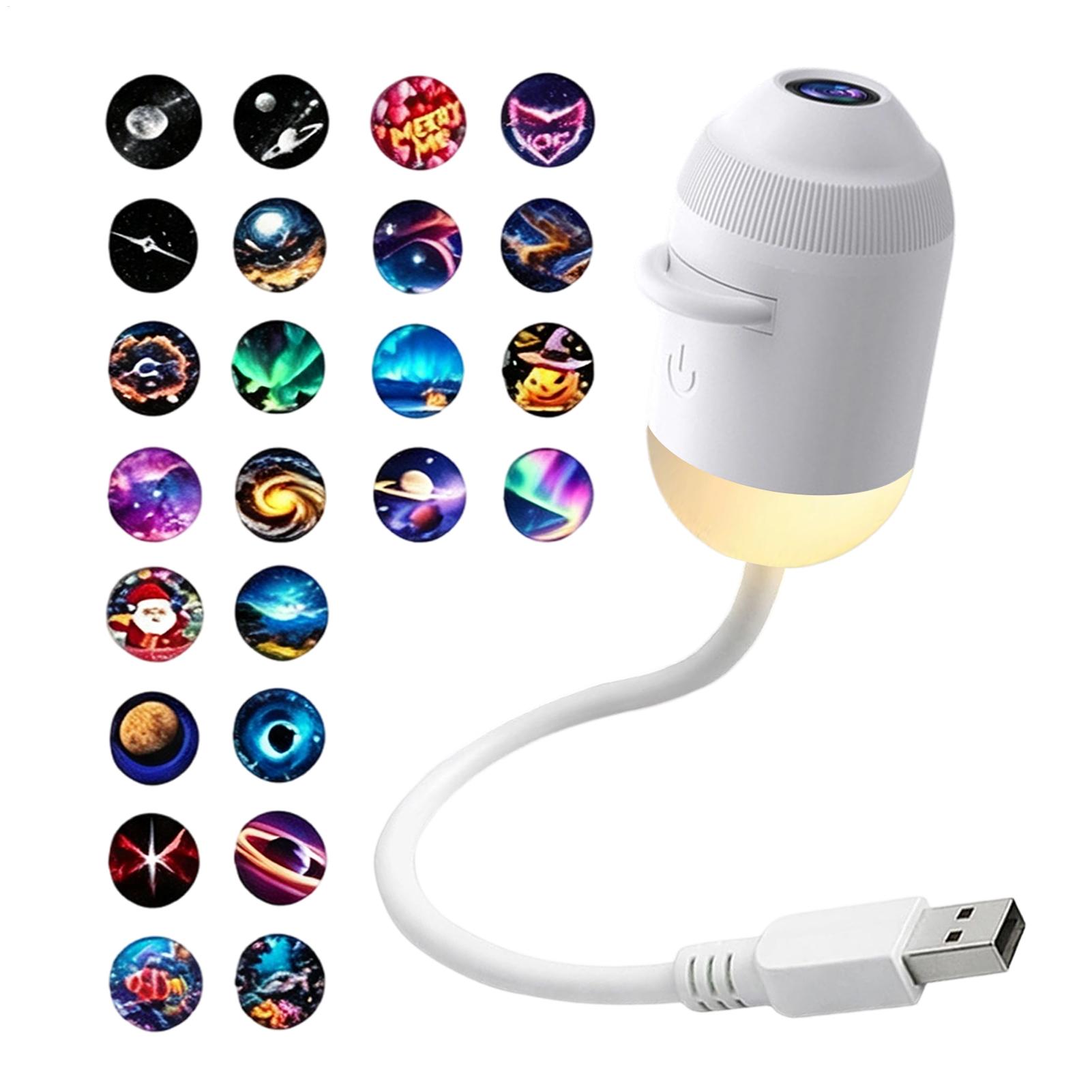 24枚の投影スライド付き2in1ミニUSBギャラクシースター - Star Projector Night のレビューと価格