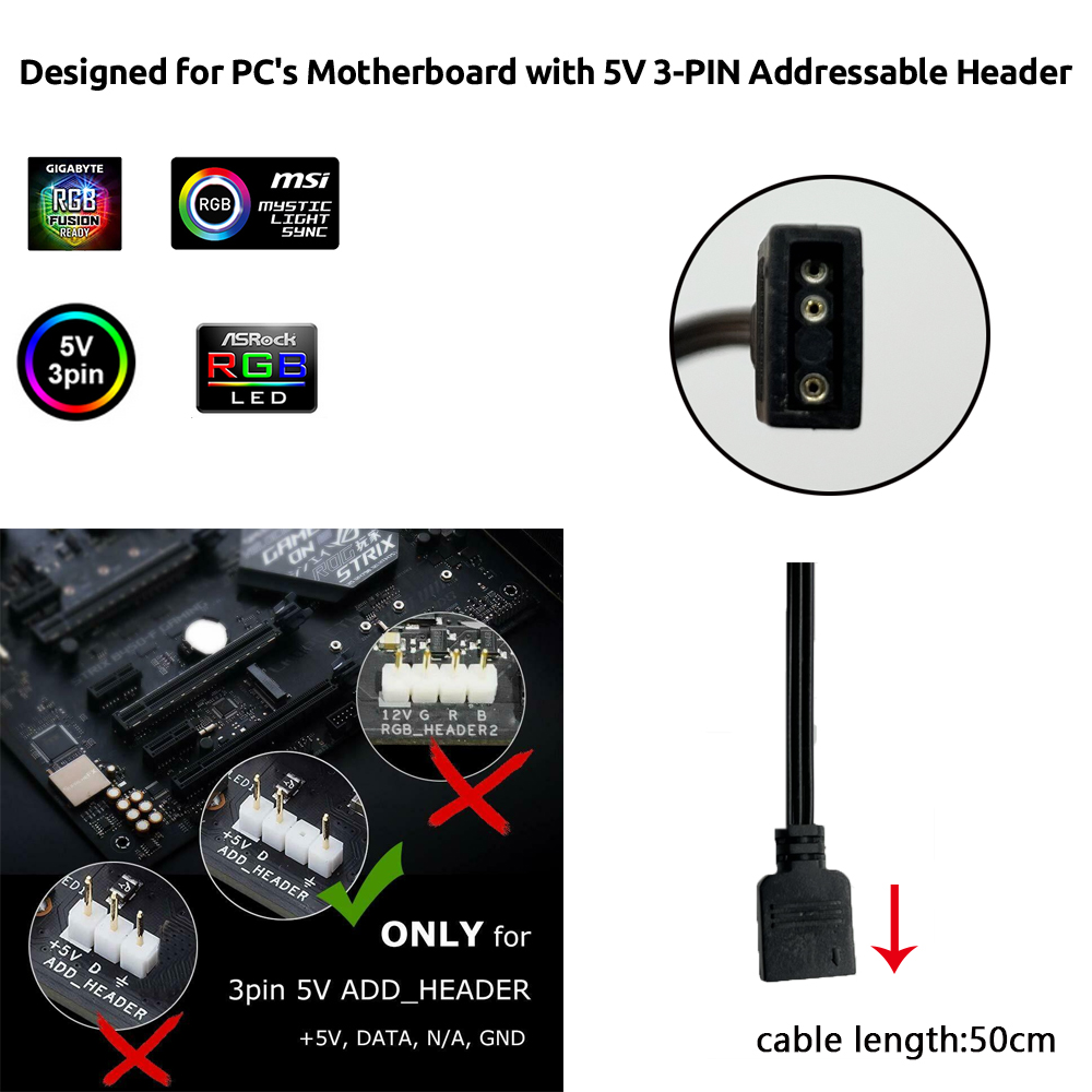 Asus Auraゲーミングケース用5V ARGB 3ピンヘ - Lighting Decoration Ideas のレビューと価格