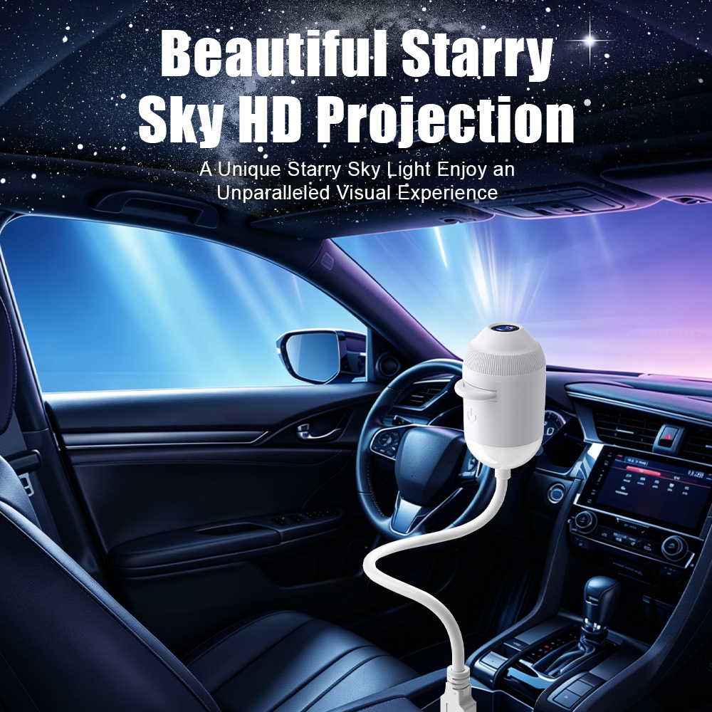 車用USBスタープロジェクターライト 3/6/12/24 i - Star Projector Night のレビューと価格