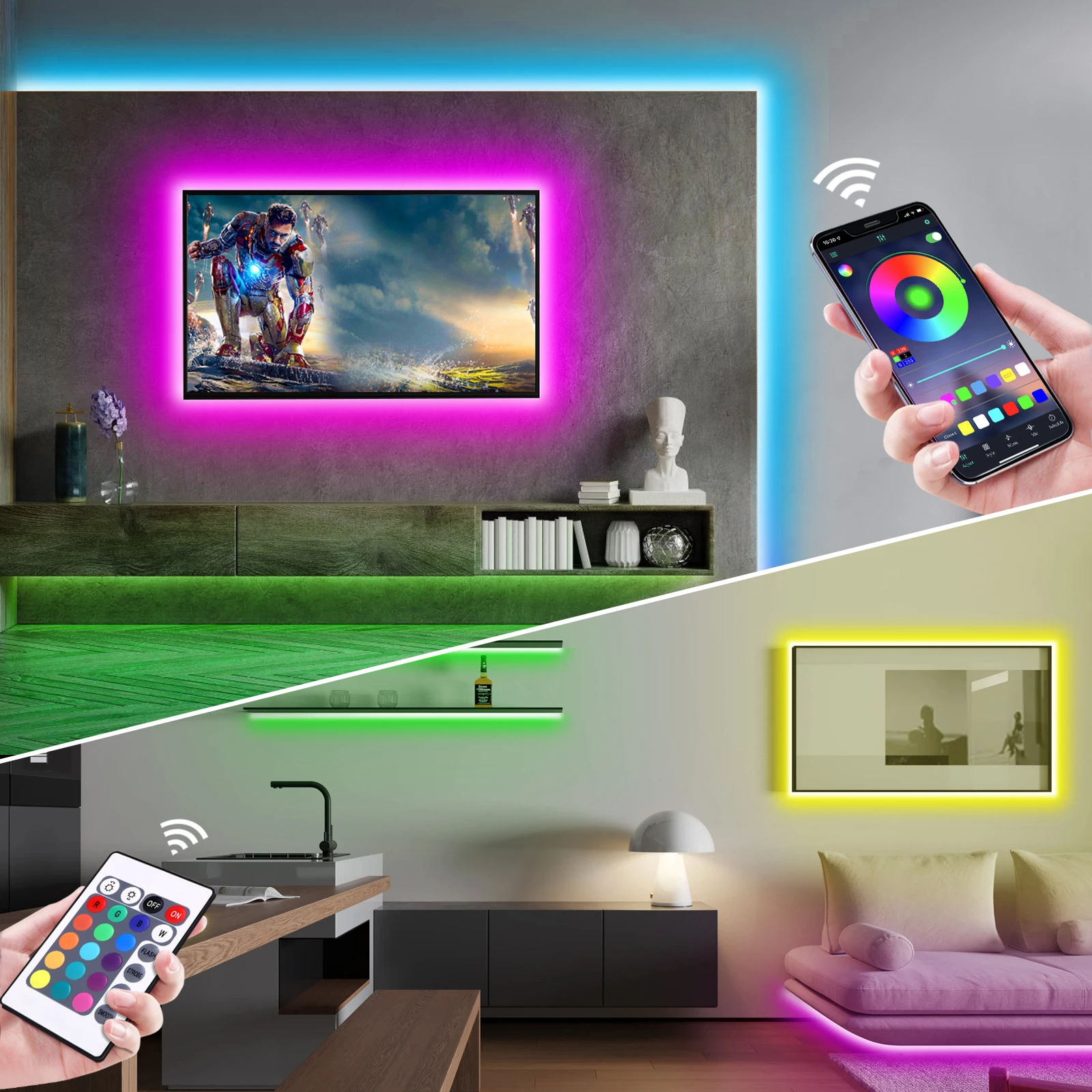 1-5m RGB LEDネオンストリップライト 5V USB - Lighting Decoration Ideas のレビューと価格