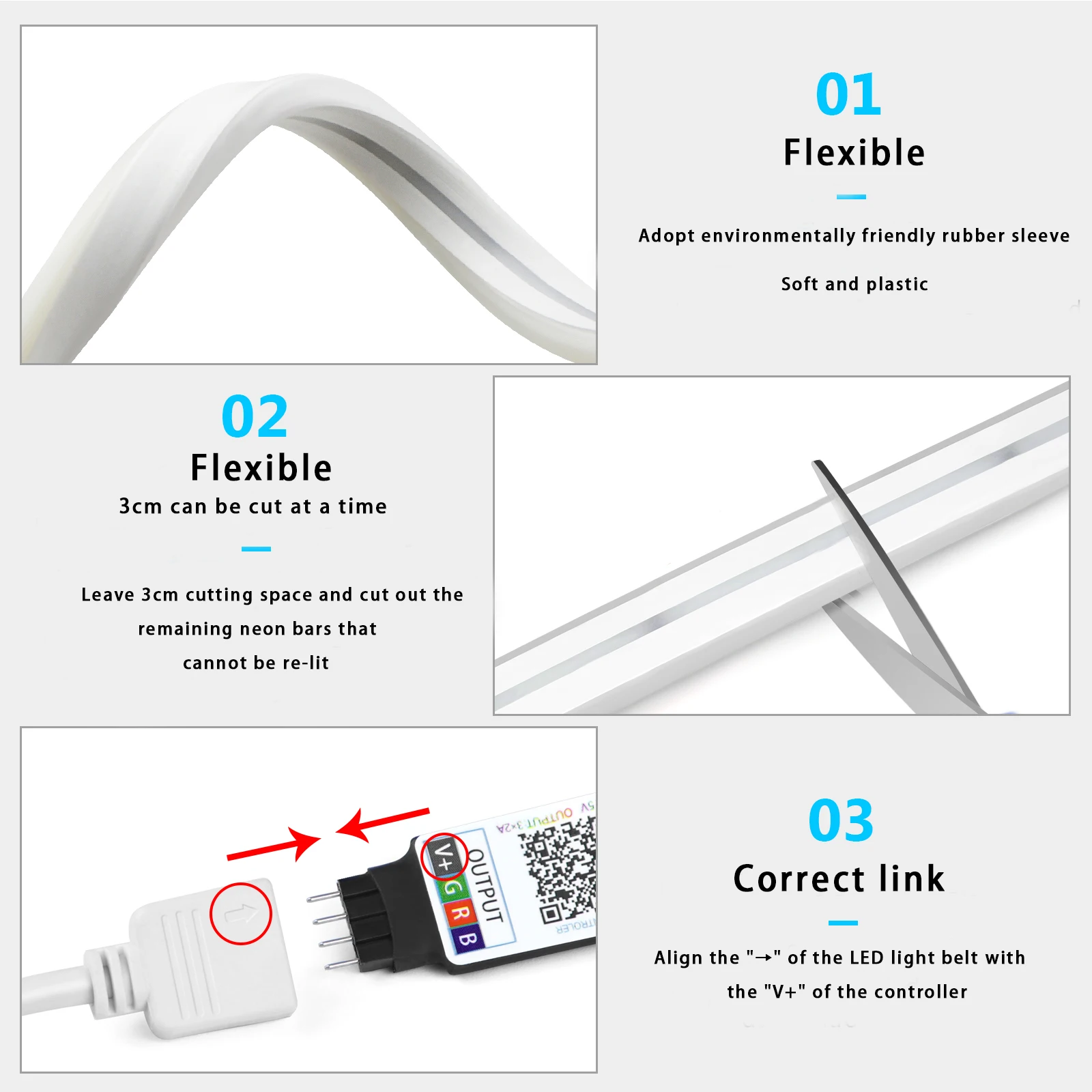 1-5m RGB LEDネオンストリップライト 5V USB - Lighting Decoration Ideas のレビューと価格